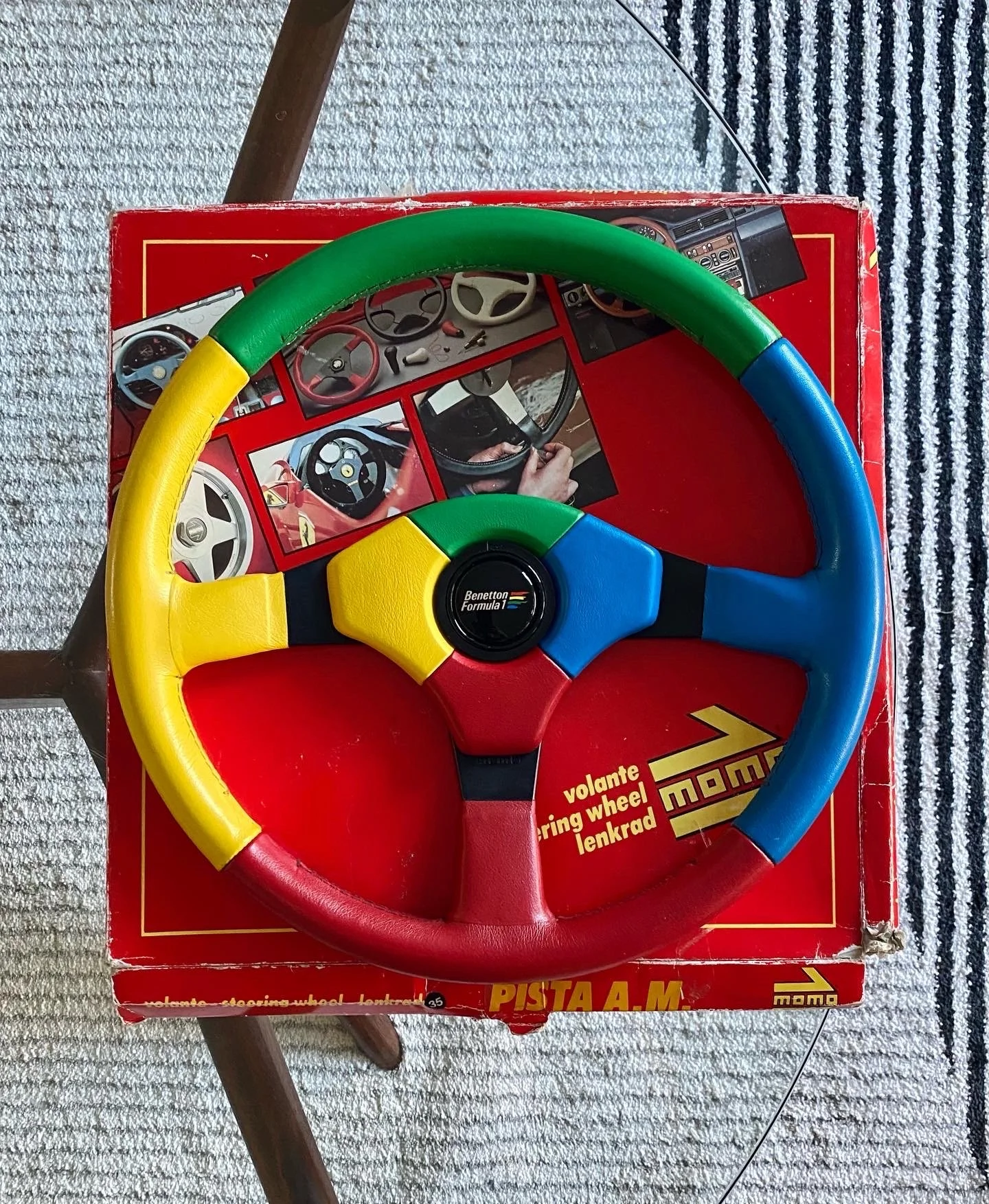 NOS] 1993 MOMO Benetton F1 Harlequin Steering Wheel (350mm) - VW